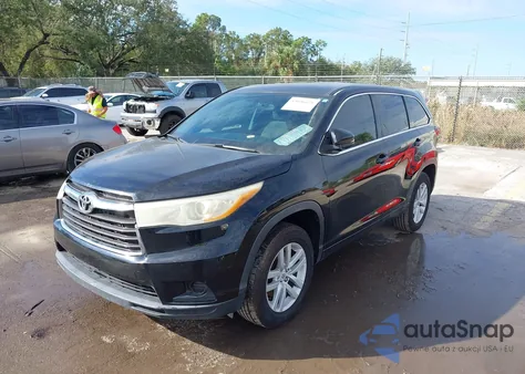 2014 Toyota Highlander Le from USA, damaged, VIN 5TDZARFH5ES008928